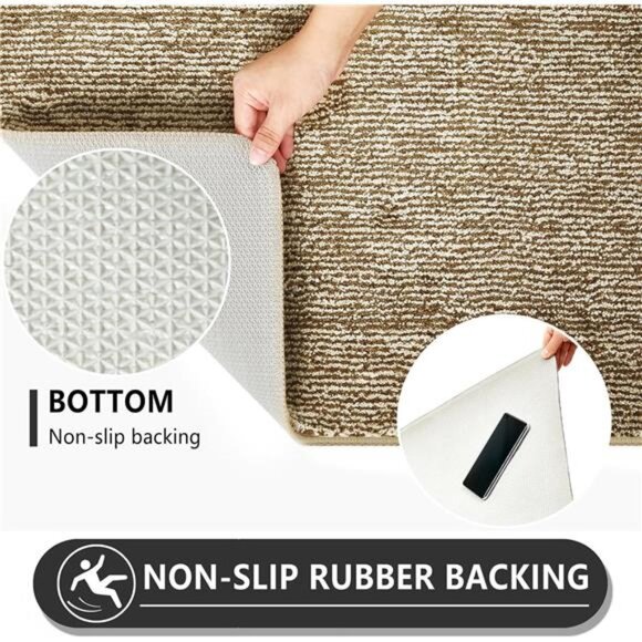 Indoor Doormat, Front Door Mat 24"x36" Absorbent Rubber Backing Non Slip Back - Picture 4 of 7
